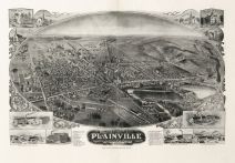 Plainville 1907 Bird's Eye View 17x24, Plainville 1907 Bird's Eye View